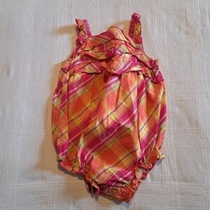 Carter's girls 18 months plaid romper